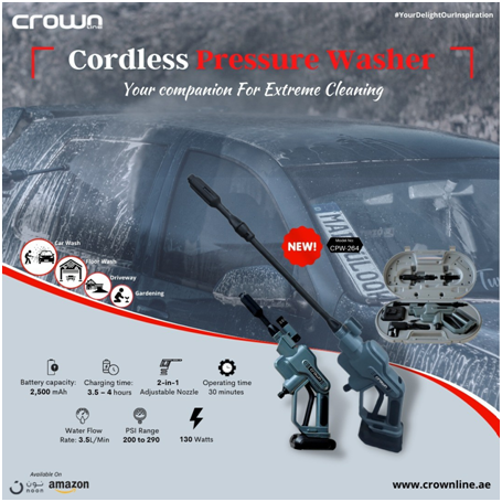 Crownline’s USB-Powered Pressure Washer: The Future of Cleaning in the UAE